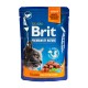 Вологий корм для кішок Brit Premium з лососем для стерилізованих 100 г (8595602548460)