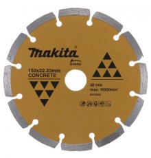 Круг відрізний Makita алмазний по бетону сегмент золот. 150*22,23 мм (B-06432)
