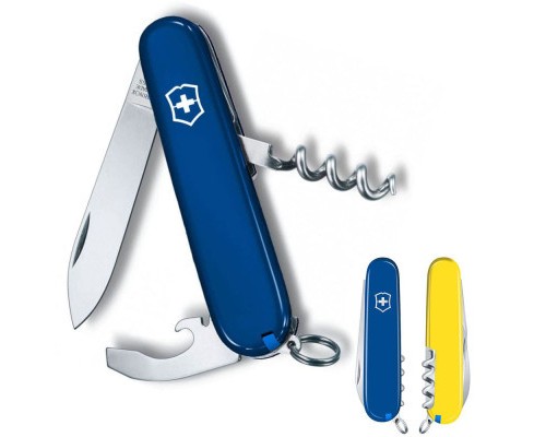 Ніж Victorinox Waiter Ukraine 84 мм Синьо-жовтий (0.3303.2.8)