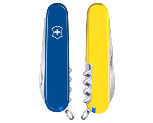 Ніж Victorinox Waiter Ukraine 84 мм Синьо-жовтий (0.3303.2.8)