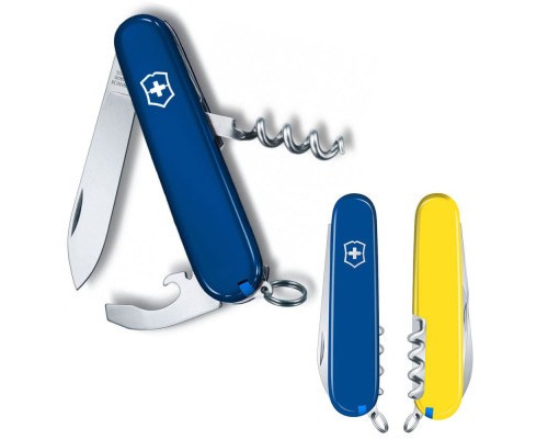 Ніж Victorinox Waiter Ukraine 84 мм Синьо-жовтий (0.3303.2.8)