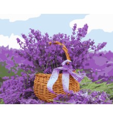 Картина по номерам Santi Лаванда у кошику 40х50 см (954756)