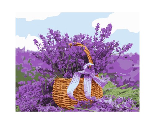 Картина по номерам Santi Лаванда у кошику 40х50 см (954756)
