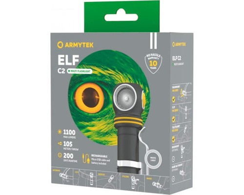 Ліхтар Armytek ELF C2 Micro-USB White (F05102C)