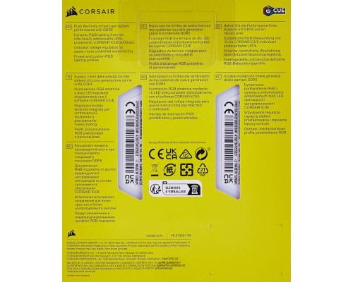 Модуль пам'яті для комп'ютера DDR5 32GB (2x16GB) 6000 MHz Vengeance RGB White Corsair (CMH32GX5M2E6000C36W)