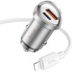Зарядний пристрій HOCO NZ10 Handy USB-A/Type-C Silver (6942007601832)