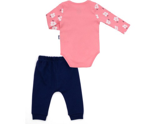 Набір дитячого одягу Miniworld з квіточками (16378-62G-pink)