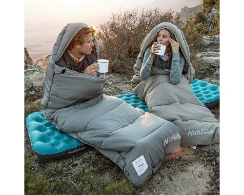 Спальний мішок Naturehike з капюшоном M400 NH20MSD02 (1°C) правий, зелений (6975641886099)