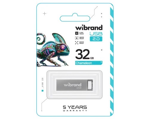 USB флеш накопичувач Wibrand 32GB Chameleon Silver USB 2.0 (WI2.0/CH32U6S) 