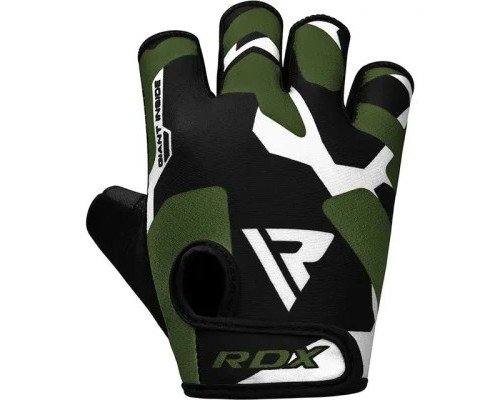 Рукавички для фітнесу RDX F6 Sumblimation Black/Green M (WGS-F6GN-M)