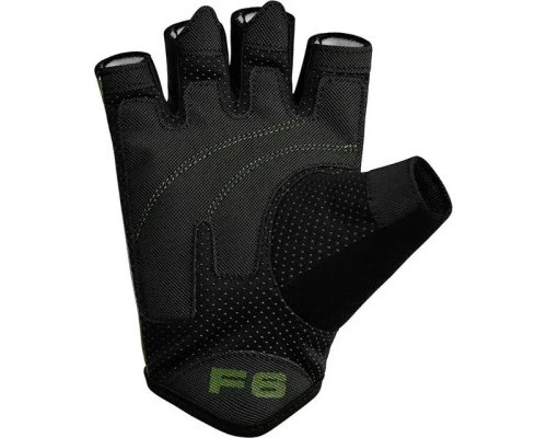 Рукавички для фітнесу RDX F6 Sumblimation Black/Green M (WGS-F6GN-M)