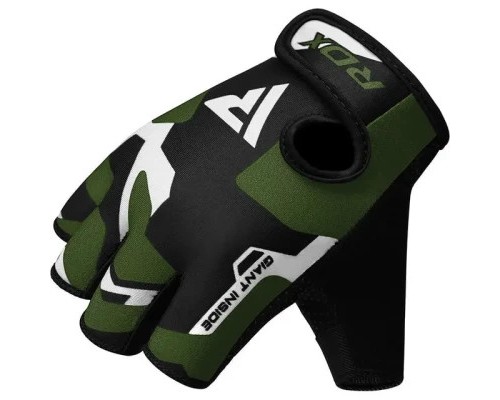 Рукавички для фітнесу RDX F6 Sumblimation Black/Green M (WGS-F6GN-M)
