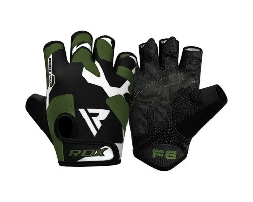 Рукавички для фітнесу RDX F6 Sumblimation Black/Green M (WGS-F6GN-M)