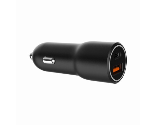 Зарядний пристрій Gembird 1xUSB-A (18W QC3.0) + 1xUSB-C (PD 20W) black (TA-UC-AC2PDQC38-CAR-01)