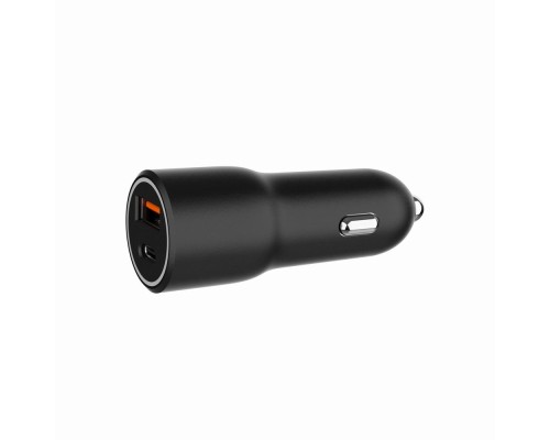 Зарядний пристрій Gembird 1xUSB-A (18W QC3.0) + 1xUSB-C (PD 20W) black (TA-UC-AC2PDQC38-CAR-01)