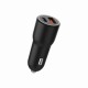Зарядний пристрій Gembird 1xUSB-A (18W QC3.0) + 1xUSB-C (PD 20W) black (TA-UC-AC2PDQC38-CAR-01)