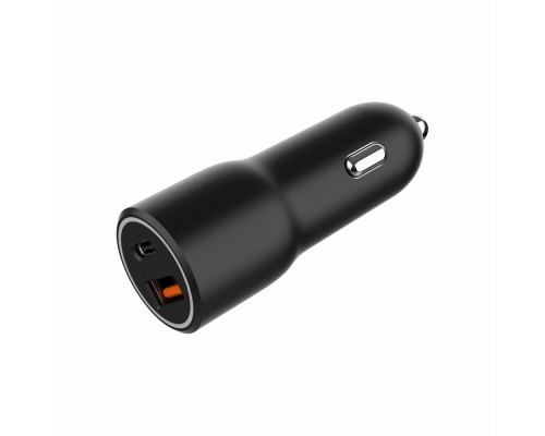 Зарядний пристрій Gembird 1xUSB-A (18W QC3.0) + 1xUSB-C (PD 20W) black (TA-UC-AC2PDQC38-CAR-01)