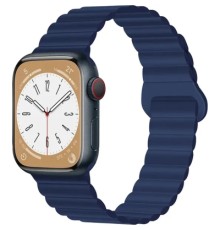 Ремінець до смарт-годинника Drobak Silicone Magnetic Link для Apple Watch All Series Ultra 2 49/45/44/42mm Midnight blue (898927)