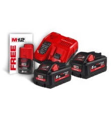 Набір акумулятор + зарядний пристрій Milwaukee M18 HNRG-552 2x5,5Ah, M12 3Ah, M12-18FC (4933464713)