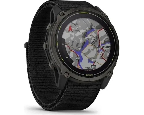 Смарт-годинник Garmin Enduro 3, Crbn Gry DLC Ti w/Blk Sport Loop Band, GPS (010-02751-01)