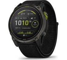 Смарт-годинник Garmin Enduro 3, Crbn Gry DLC Ti w/Blk Sport Loop Band, GPS (010-02751-01)