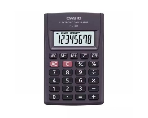 Калькулятор Casio HL-4A-W-EP, чорний (CALC-CAS-HL-4A-W-EP)
