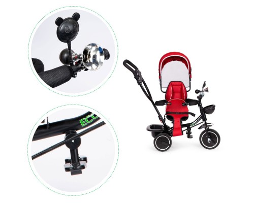 Дитячий велосипед Ecotoys Comfort З поворотним сидінням Red (JM-066-9 RED)