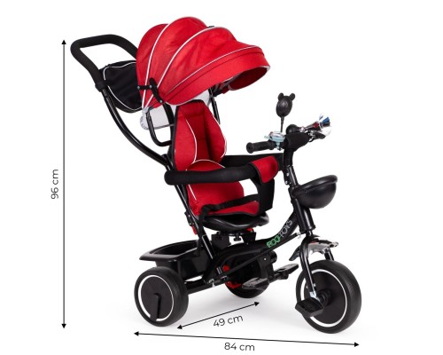 Дитячий велосипед Ecotoys Comfort З поворотним сидінням Red (JM-066-9 RED)
