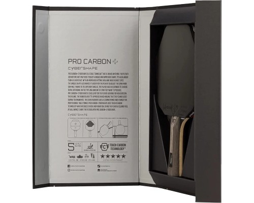 Ракетка для настільного тенісу Stiga Pro Carbon Plus Cybershape 5 Star FL (1215-0401-35) (931184)