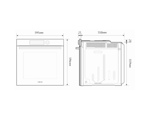 Духова шафа Samsung NV7B4125ZAS/WT
