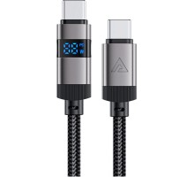 Дата кабель USB-C to USB-C 1.2m 60W digital display C15-03 Black Acefast (6974316283720)