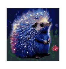 Картина по номерам Santi Казковий їжачок, 40*40см, LED підсвітка (955080)