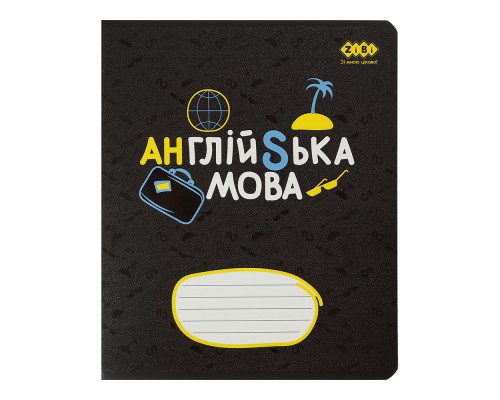 Зошит ZiBi предметний BLACK, 36 аркушів, клітинка, англійська (ZB.1730-01)