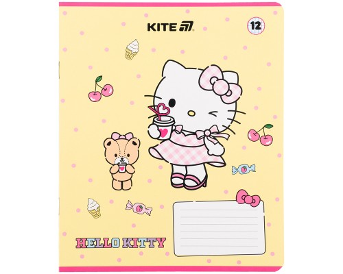 Зошит Kite Hello Kitty, 12 аркушів, клітинка (HK25-232-1)