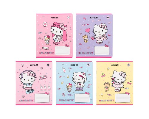 Зошит Kite Hello Kitty, 12 аркушів, клітинка (HK25-232-1)