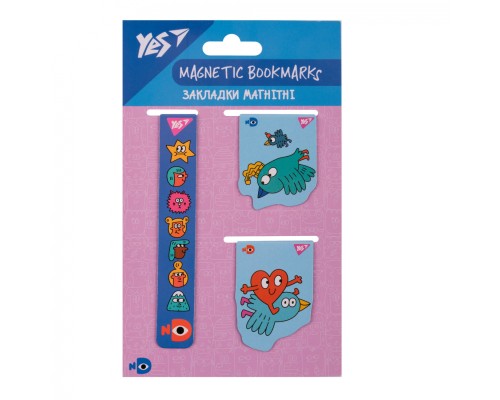 Закладки для книг Yes магнітні Stand with Ukraine 3 шт (708353)