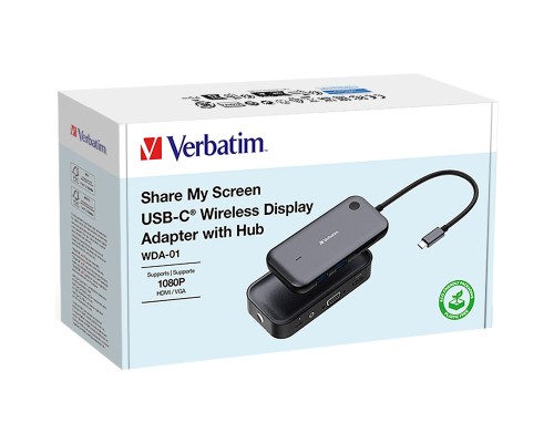 Адаптер Share My Screen 1080p USB-C with WDA-01 Verbatim (32146)