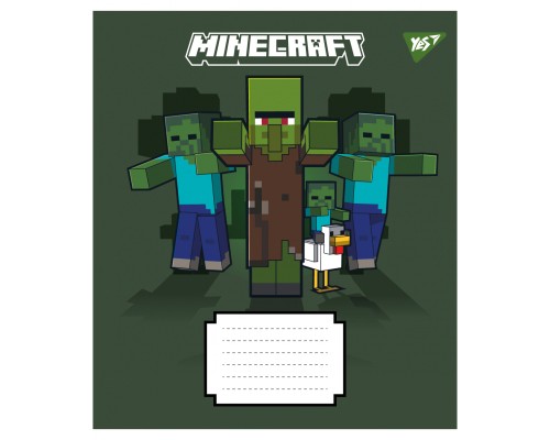 Зошит Yes Minecraft Signs А5 18 аркушів лінія (767560)