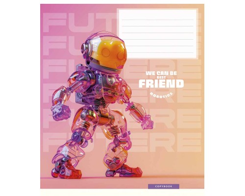 Зошит Школярик We can be best friend 12 аркушів коса лінія (012-3461C)