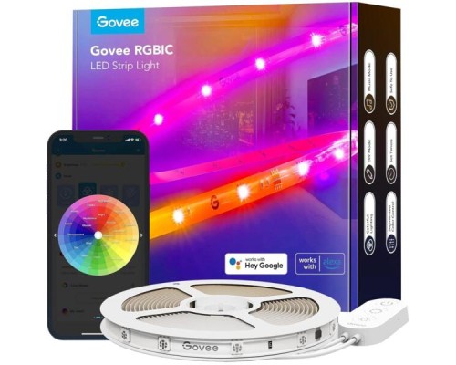 Світлодіодна стрічка Govee H612A S With Protective Coating, 5.0m, RGBICW, WI-FI/Bluetooth, white (H612ACD1)