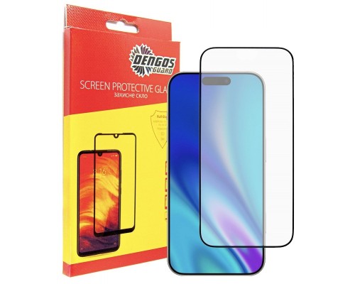 Скло захисне Dengos Full Glue iPhone 17 Pro Black (TGFG-409)