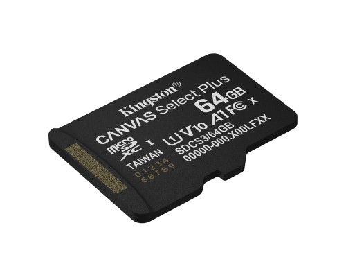 Карта пам'яті Kingston 64GB microSDXC class 10 UHS-I V10 A1 Canvas Select Plus (SDCS3/64GBSP) Карта пам'яті Kingston 64GB microSDXC class 10 UHS-I V10 A1 Canvas Select Plus (SDCS3/64GBSP)