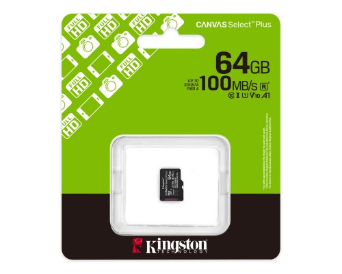 Карта пам'яті Kingston 64GB microSDXC class 10 UHS-I V10 A1 Canvas Select Plus (SDCS3/64GBSP) Карта пам'яті Kingston 64GB microSDXC class 10 UHS-I V10 A1 Canvas Select Plus (SDCS3/64GBSP)