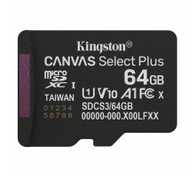 Карта пам'яті Kingston 64GB microSDXC class 10 UHS-I V10 A1 Canvas Select Plus (SDCS3/64GBSP) Карта пам'яті Kingston 64GB microSDXC class 10 UHS-I V10 A1 Canvas Select Plus (SDCS3/64GBSP)