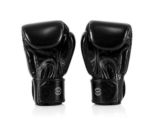 Боксерські рукавички Fairtex BGV1-ONE (натуральна шкіра) Black 14 унцій (бинти в комплекті) (BGV1-ONE_14oz_Black)