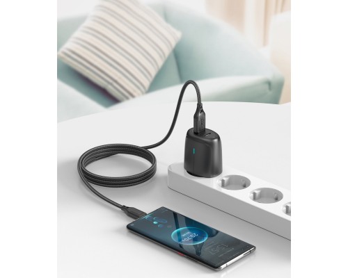 Дата кабель USB 2.0 AM to USB-C 1.0m braided black XO (NB235_C_Black)