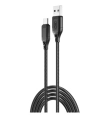 Дата кабель USB 2.0 AM to USB-C 1.0m braided black XO (NB235_C_Black)