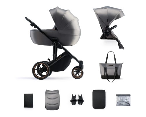 Коляска Kinderkraft 2 в 1 Prime 2 Shadow Grey (KSPRIM02GRY2000) (5902533922932)