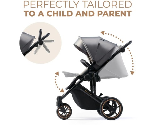 Коляска Kinderkraft 2 в 1 Prime 2 Shadow Grey (KSPRIM02GRY2000) (5902533922932)