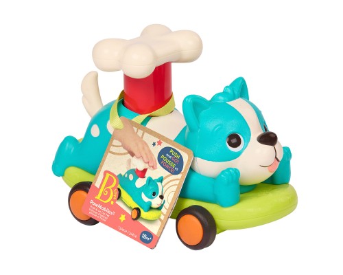 Розвиваюча іграшка Battat Машинка інерційна серії Лапкомобілі - Песик, бірюзовий (BX2504Z)